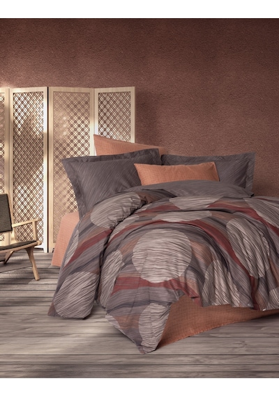 Cotton Box Modern Çift Kişilik Nevresim Takımı Fluss Tarçın