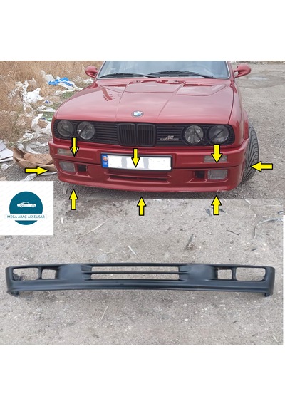 Bmw E30 Ön Tampon Alt Kısmı Boyasız Ham Siyah Fiberclass