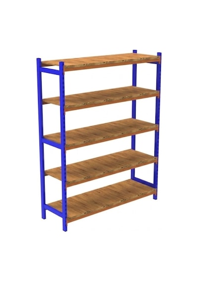 5 Katlı Depo Rafı Sunta İç Raf 50x150x200 Cm Hafif Rack Raf 300-350 Kg Taşıma Kapasiteli Galvaniz