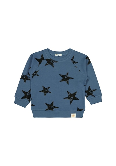 Civil Boys Yıldız Empirme Baskılı 2-5 Yaş Sweatshirt - Mavi İndigo
