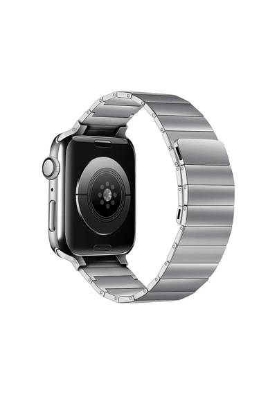 Apple Watch 38mm Uyumlu Kr404 Huks Kordon - Gümüş