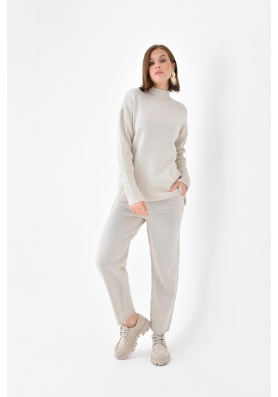 Ftz Women Saç Örgülü İkili Takım Beige 20618-beige Bej