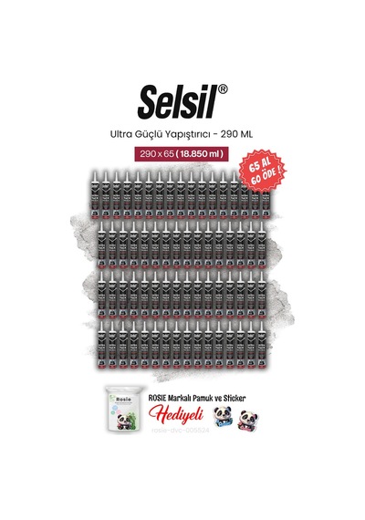 Selsil 65 Al 60 Öde 290 Ml, Ultra Güçlü Yapıştırıcı Ve Rosie Pamuk 290 ML