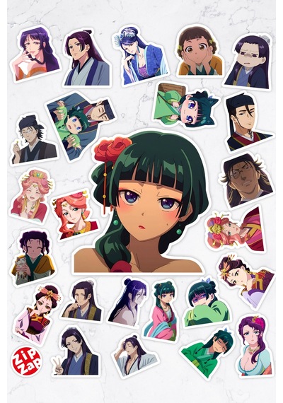 Kusuriya No Hitorigoto The Apothecary Diaries Anime Yapışkanlı Folyo Sticker Paketi 25 Adet Çok Renkli