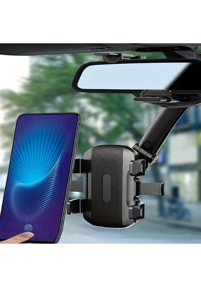 Araba Dikiz Aynası İçin Cep Telefonu Tutucu 360 Derece Dönebilen Ayarlanabilir Çok Fonksiyonlu Kolay Montaj 2 Mixed
