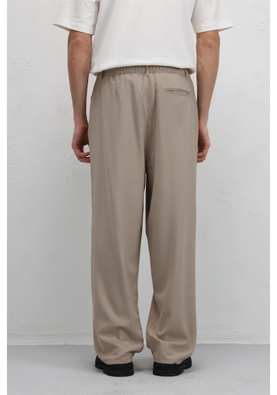 Vamos Baggy Fit Kumaş Pantolon 30-795-1 Bej