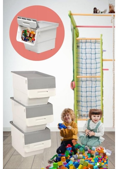 2 Li Gri Tekerlekli Sebzelik Patates Soğan Sepeti Modern Organizer Patateslik Basic Soğanlık 24 L Gri-beyaz