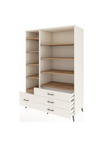 Kronos Dolap 9 Raflı 4 Çekmeceli 132x59x195 Aytaşı-çam/aytaşı Aytaşı