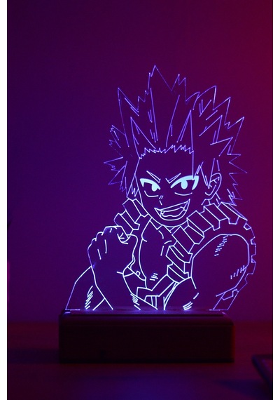 Eijiro Kirishima My Hero Academia 16 Renk Kumandalı 3d Gece Lambası