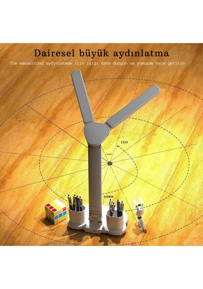 Techtic 5in1 Çok Fonksiyonlu Şarjlı Masa Lambası+saat+termometre Techtic 5in1 Çok Fonksiyonlu Şarjlı Masa Lambası+saat+termometre