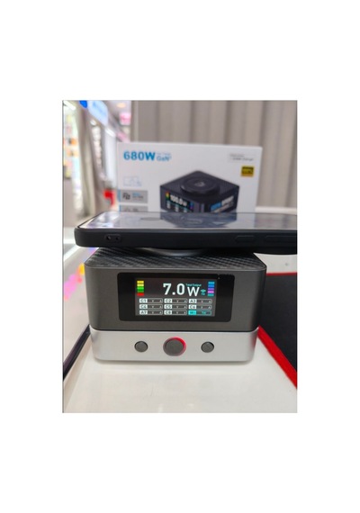 Wlx-r8a 8in1 680w Pd + Qc + Usb Şarj İstasyonu 15w Kablosuz Şarj Masaüstü Çoklu Hızlı Şarj