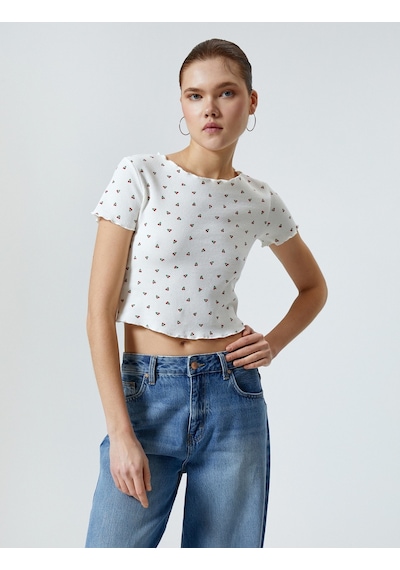 Koton Kısa Kollu Crop Tişört Bisiklet Yaka Baskılı Dokulu Pamuklu Ekru Desenli 4sal10059ık 4SAL10059IK0D1 Ekru Koton Kısa Kollu Crop Tişört Bisiklet Yaka Baskılı Dokulu Pamuklu Ekru Desenli 4sal10059ık 4SAL10059IK0D1 Ekru