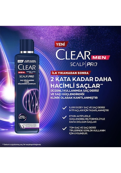 Clear Men Scalp Pro Güçlendirici Şampuan 2 x 300 ML + Serum 70 ML