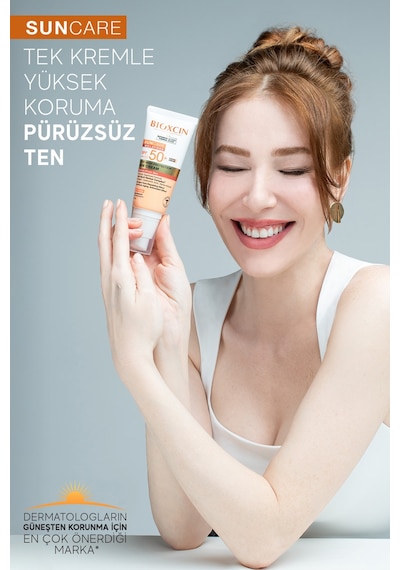 Sun Care Lekeye Eğilimli  Ciltler Renkli Spf 50 Güneş Kremi 50 ml Tinted Arbutin, Kolajen, Hyaluronik