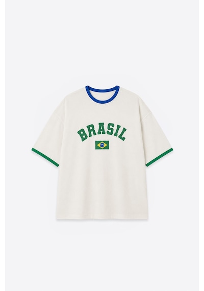 Fıfa World Cup 26 Brezilya Oversize Tişört Ekru