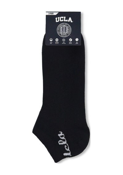 Ucla Adelıta 3'lü Siyah Kısa Jakarlı Pamuk Standard Fit Unisex Çorap