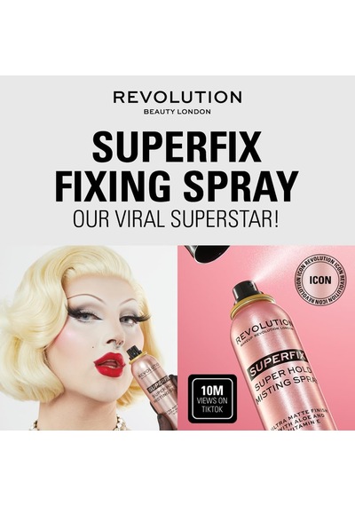 Makeup Revolution, Super Fix Misting Spray, Fissante Sprey Makyaj Malzemesi, Finish Opaco, Lunga Tenuta, Arricchito Con Vitamin E, 150 Ml Belirtilmemiş