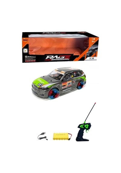 Toycraft Velocityx 1:10 Ölçekli Şarjlı Uzaktan Kumandalı Yarış Arabası 10 15 Km/h - Gri