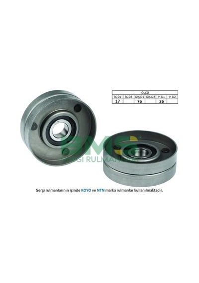 BMS 8 Alternatör V Kayış Gergi Rulmanı 17×76×26 Laguna Bora Golf IV Escort Fiesta Transit Tourneo 2.0 2.5 2.