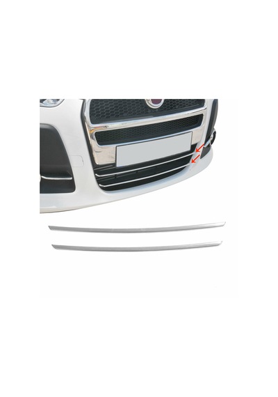 Fiat Doblo Krom Ön Tampon Çıtası 2Prç 2010-2014 Arası P.Çelik