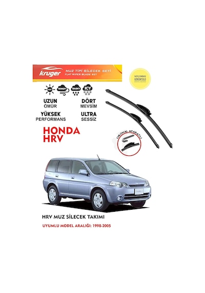 Honda Hr-v Silecek Silgi Silgeç Silgeç Silgi Takımı 2001 Model Araca Özel Aparat