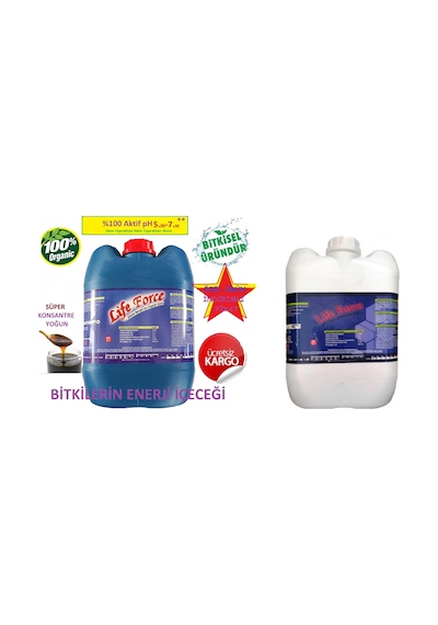 Organik Sıvı Life Force 20 KG % 100 Saf Bitkisel Humin Ve Fulvin
