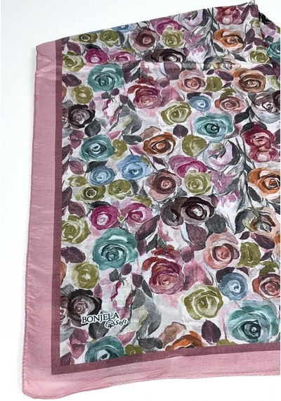 Bonjela Soft Pamuk Şal-75 X 190 -06573 Pembe-Yeşil