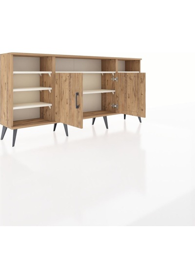 Arges Konsol 8 Raflı 2 Kapaklı 176x30x83 Çam-çam/aytaşı Çam/aytaşı Arges Konsol 8 Raflı 2 Kapaklı 176x30x83 Çam-çam/aytaşı Çam/aytaşı