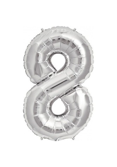 8 Yaş Gümüş Balon Gri