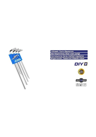Fixio Uzun Allen Anahtar Takımı 9 Pcs
