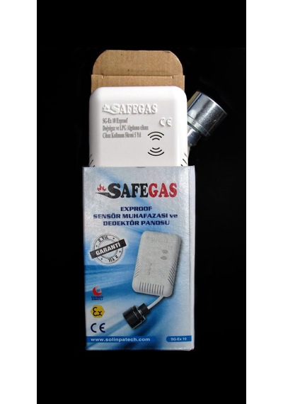 Safegas Sg -ex10 Gazmer Onaylı Ce Belgeli Atex Sertifikalı Ex-proof Exproof Gaz Alarm Dedektörü Cihazı