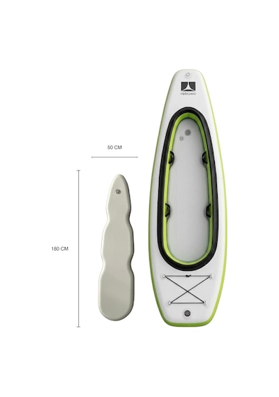 Kano Ve Paddle Board Seti İkisi Bir Arada Sup Board Şişme Kayak Yeşil
