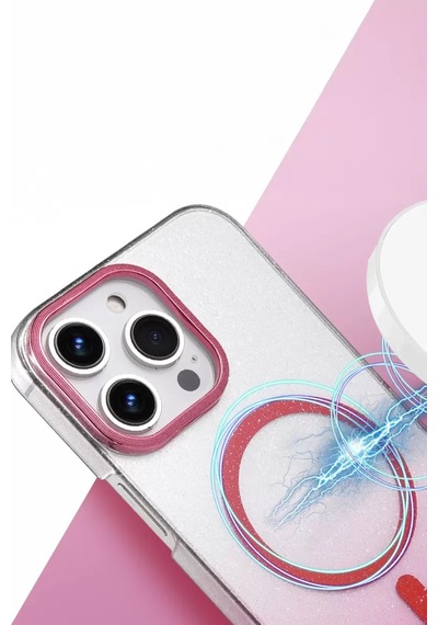 Newface Apple iPhone Uyumlu 16 Pro Glossy Magsafe Kapak - Çöl Titanyum Belirtilmemiş