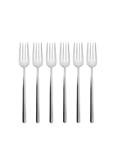 Emsan Bead 6 Parça 18/ 10 Paslanmaz Çelik Yemek Çatalı Seti Platin Gümüş