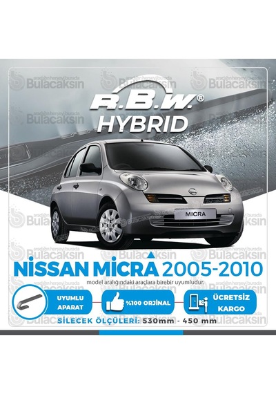 Nissan Micra Ön Silecek Takımı (2005-2010) RBW Hibrit