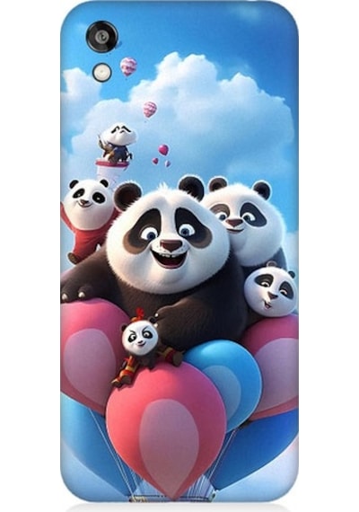 Huawei Honor 8s Uyumlu Sevimli Pana Ailesi Uçan Balon Desenli Silikon Kılıf