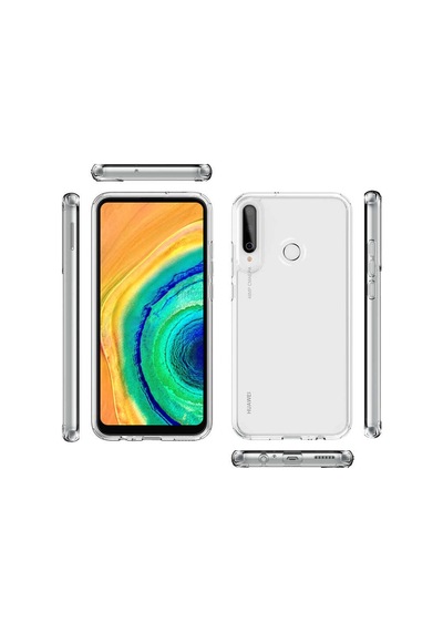 Huawei P40 Lite E Kılıf Zore Coss Şeffaf Sert Silikon Kılıf Renksiz