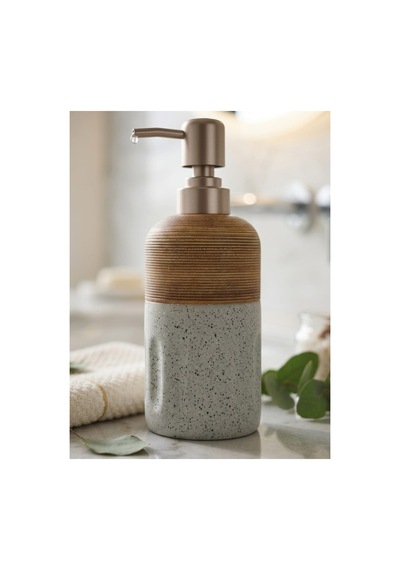 Porselen Sıvı Sabunluk - Lüks Banyo Ve Mutfak Sabunluk - 350 Ml Gri - 887962266 Gri