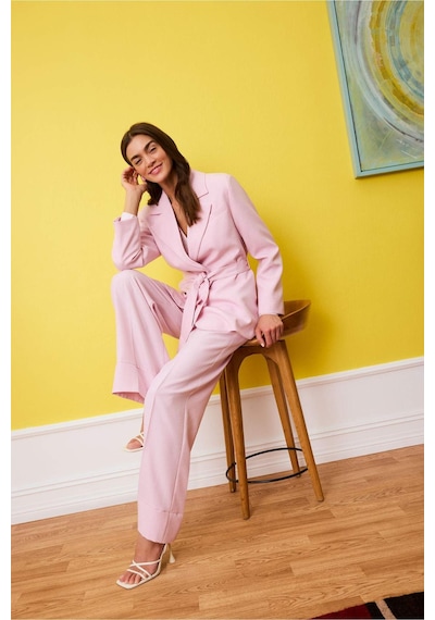 Defacto Wıde Leg Normal Bel Düz Paça Pantolon H0854ax26smpn69 Pembe-pn69