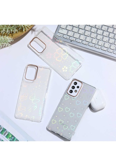 Samsung Uyumlu Galaxy A73 Kılıf Zore Sidney Desenli Sert Kapak Flower No3