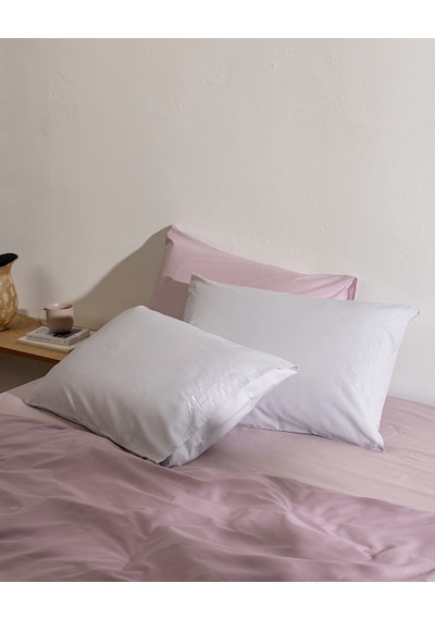 Madame Coco Soleil %100 Pamuk 2'li Yastık Kılıfı - Gri/beyaz 8684427287538 Çok Renkli