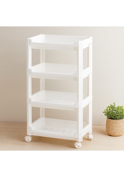 4 Katlı Tekerlekli Sepet Organizer 355x220x670 Mm Çok renkli