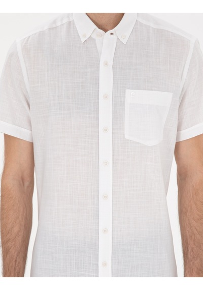 Pierre Cardin Erkek Beyaz Gömlek Kısa Kollu 50306950-vr013 Beyaz