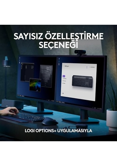 Mx Keys S Kablosuz Klavye, Düşük Profil, Akıcı Hassas Sessiz Yazma, Programlanabilir Tuşlar, Arkadan Aydınlatma,