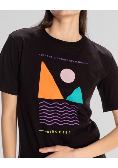 Kappa Sport Viola T.shirt Kadın Siyah Regular Tişört