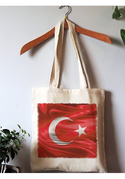 Anahtarlık Sepeti Bez Çanta - Türkiye Bayrak