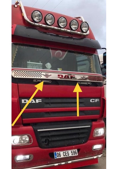 DAF CF KROM BORULU ÖN CAM SİNEKLİK
