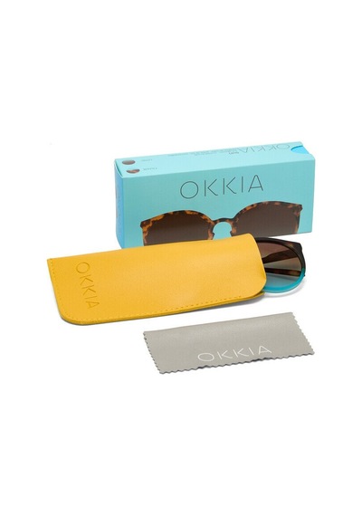 Okkia Berlino Unisex Güneş Gözlüğühavana Mavi Leopar - Mavi