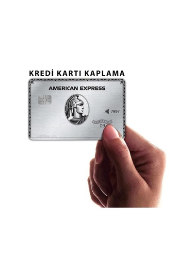 Silver American Express - Papara, Tosla, Otobüs Kart Kaplama Stickeri Kredi Kartı Için Diğer