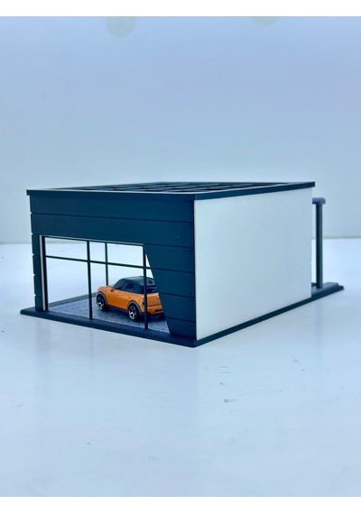1/64 Ölçekli Skoda Diorama Tasarımlı Araç Sergileme Garajı 3d Baskı